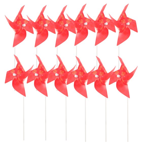 HOMEMAXS 10pcs Wedding Windmill Decors Wedding Pinwheel Adornments Yard Decorative Pinwheel