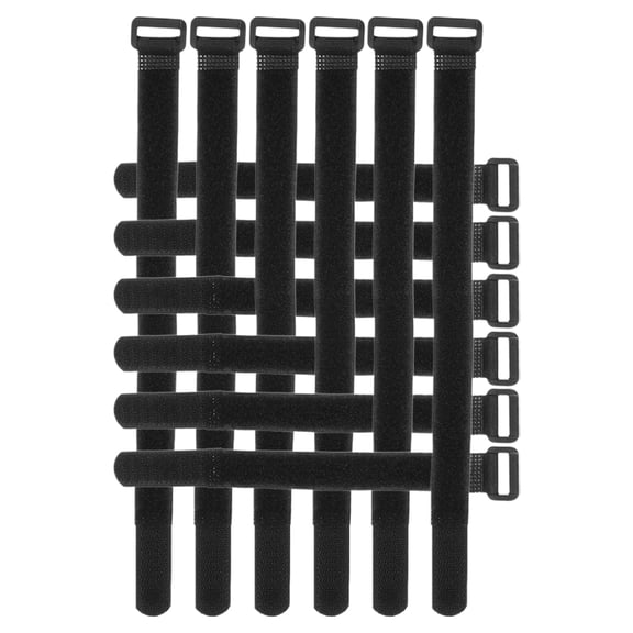 Bike Straps for Rack Made of Durable Nylon Black Color for Organizing Use 12 Pieces