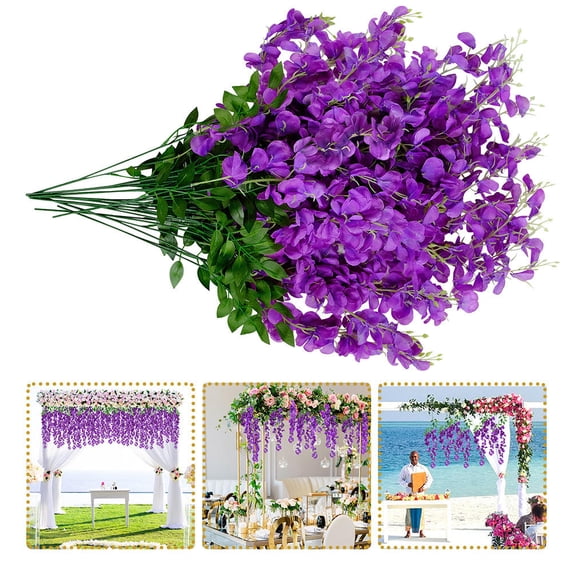 HOMEMAXS 12 Pcs Decoration with Artificial Wisteria Flower