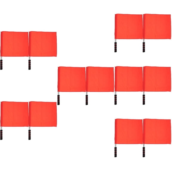 HOMEMAXS 12-Pack Bright Handheld Referee Flags for Sports, Racing, Road Signaling, and Event Safety Sign Flags Set