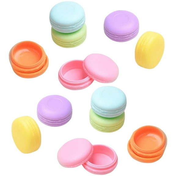 HOMEMAXS 12 Pcs Macaroon up Acrylic Organizer Travel Size Container Lovely Macaron Shape