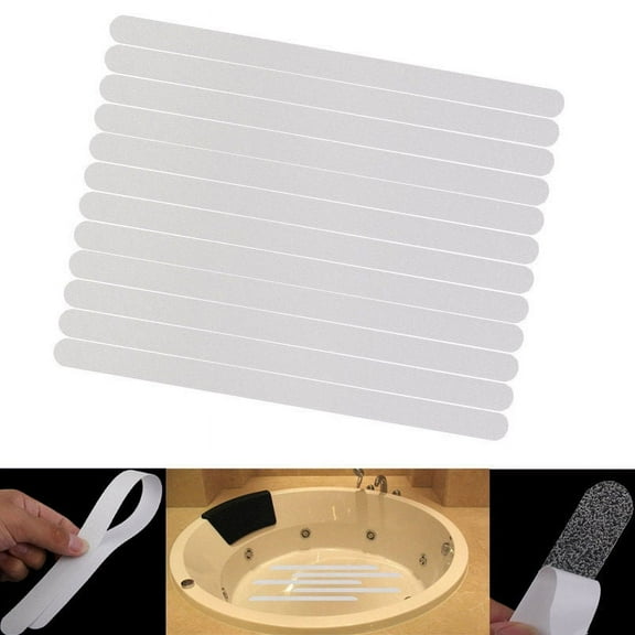 12 Pcs Non-slip Tape Anti Shower Mat Clear Bathtub Stickers
