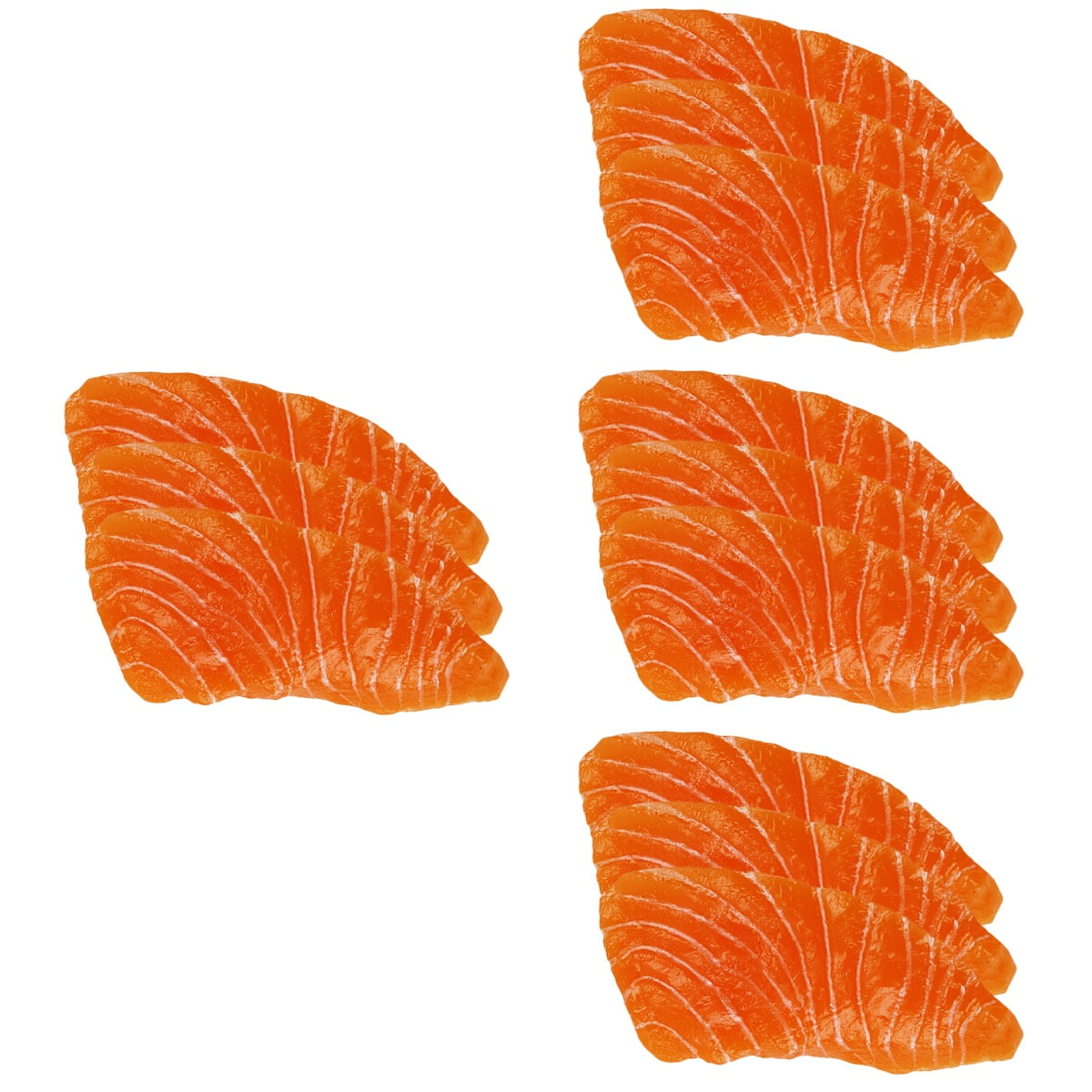 HOMEMAXS 12 Pcs Simulation Salmon Slices Fish Meat Models Fake Salmon ...