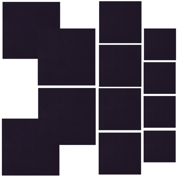 jojofuny Embroidery Cloth Cotton Dark Blue Embroidery Supplies Craft Work 12Set 30x12in