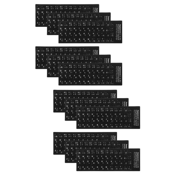 HOMEMAXS 12 Sheets  Replacement Keyboard Stickers Japanese Language Stickers Keyboard Layout Sticker