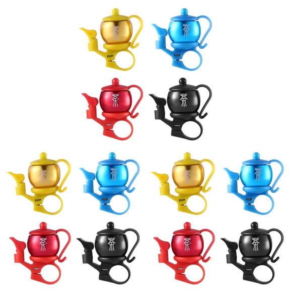 HOMEMAXS 12 pcs Small Bike Bell Teapot Shaped Cycling Ring Children Scooter Handlebar Warning Bell Horn Cycling Ringer for Kids Children
