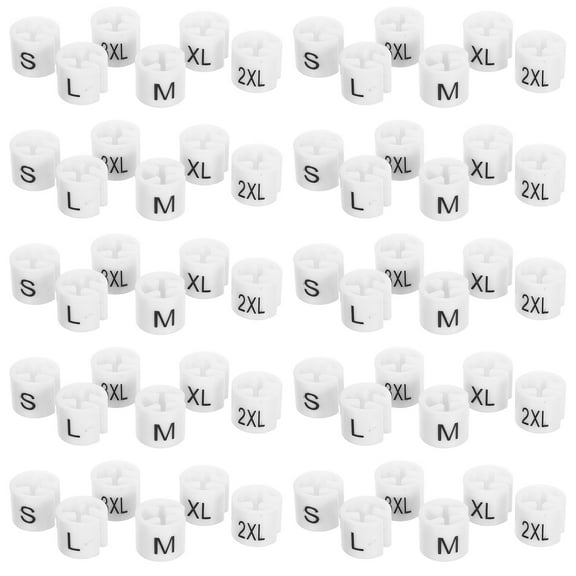 120pcs Clothes Hanger Size Tags Plastic Size Markers Non-Slip Hanger Clips for Wardrobe Management Home Laundry Retail