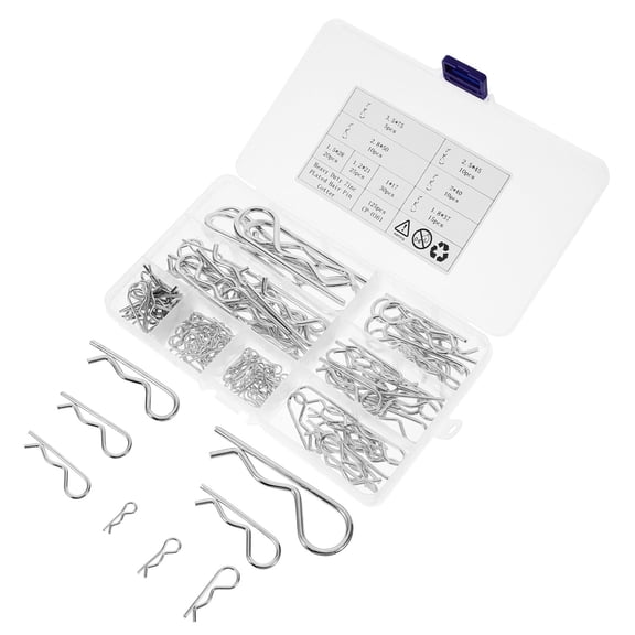 HOMEMAXS  125 Pcs Cotter Heavy Duty Trailer Hitch Pin Truck Clip Silver