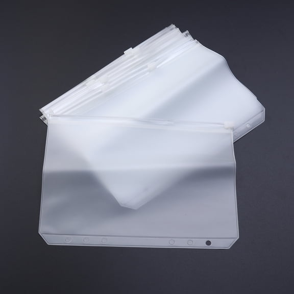 MOKKHNB A5 Clear Zipper Document Folders, 12-Pack Paper Storage Bags for Office, School, and Home Organization