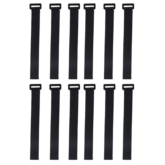 VERDANVERSE Yoga Strap for Carrying Mat Elastic Band Black 12PCS