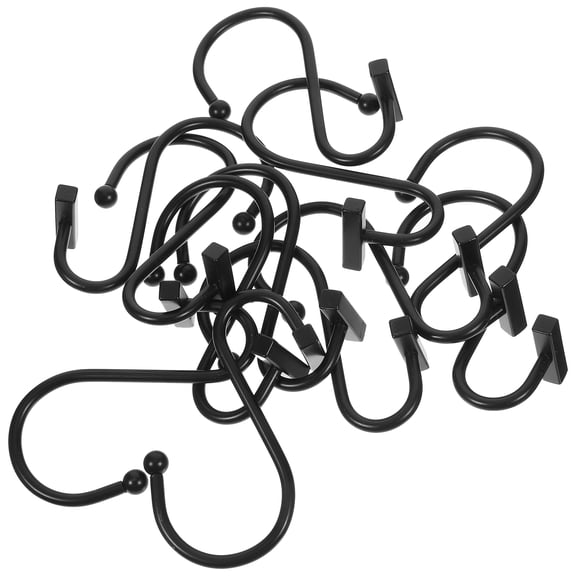 VERDANVERSE Curtain Hanger Black 12Pcs