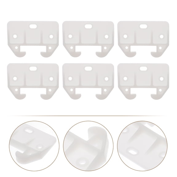 HOMEMAXS 12pcs Drawer Guide Brackets Plastic Drawer Rail Slides Latches for Cabinets
