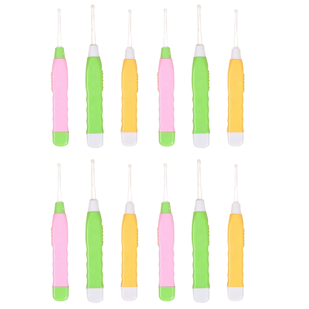 HOMEMAXS 12pcs Kids Baby Safe Led Flashlight Earpick Ear Wax Remover