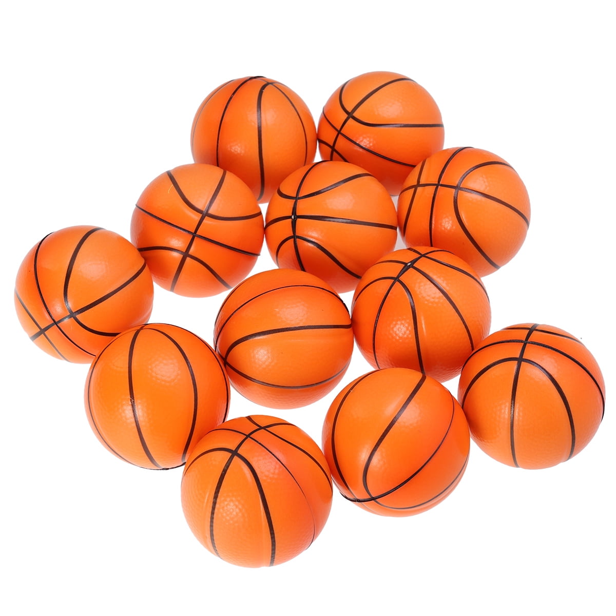 HOMEMAXS 12pcs Mini Sports Balls Squeeze Foam Basketballs Stress Balls Favor Toys for Kids Party