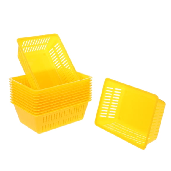12pcs Yellow Plastic Coin Storage for Organizing Small Items Practical Design Large Capacity