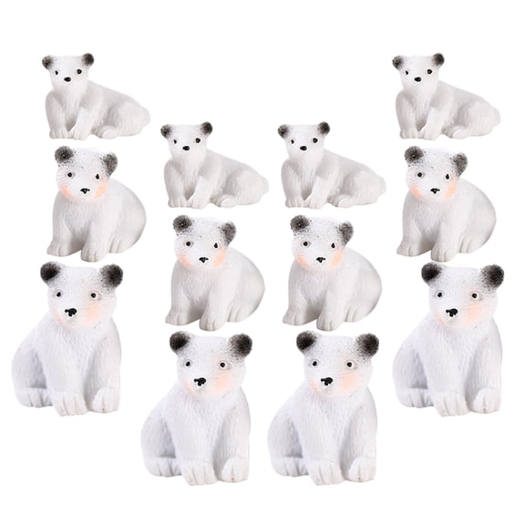 HOMEMAXS 12pcs Simulated Bear Statue Miniature Bear Figurines Garden Cartoon Bear Statues Desktop Bear Decorations