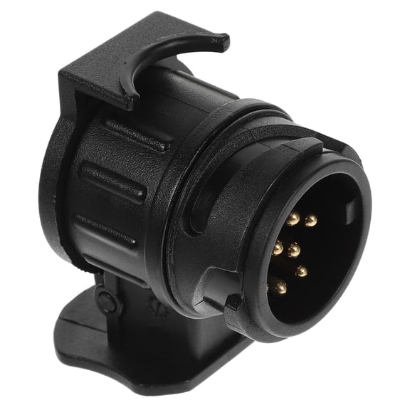HOMEMAXS  13 Pin to 7 Trailer Light Adapter Travel Adaptor Converter Black