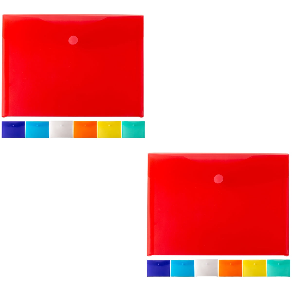 HOMEMAXS 14 Pcs Plastic File Envelopes Office File Pockets Button ...