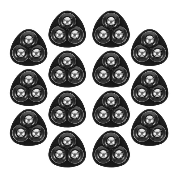 HOMEMAXS 14 pcs Mini Caster Wheel Sticky Casters Wheel 3-bead Caster Wheel Swivel Caster Wheels