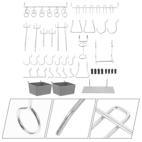 HOMEMAXS  140 Pcs Pegboard Hooks Assortment Tool Storage Nail