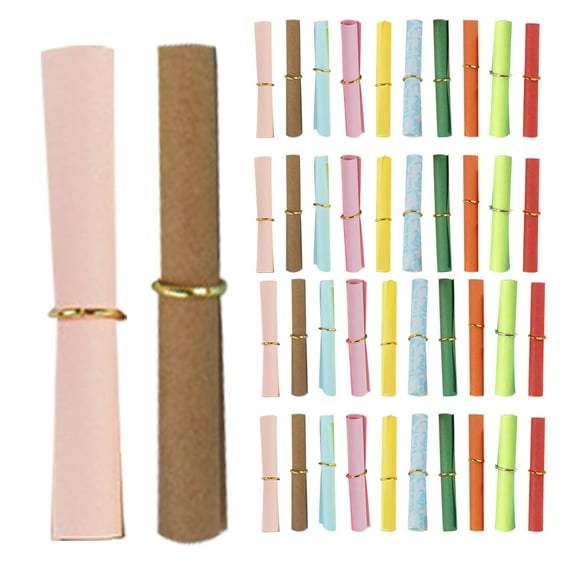 HOMEMAXS 140pcs Mini Paper Scrolls For Writing Colorful Wishing Mini Scroll Vintage Scrolls Paper Write Message Paper For Birthday Present Decor