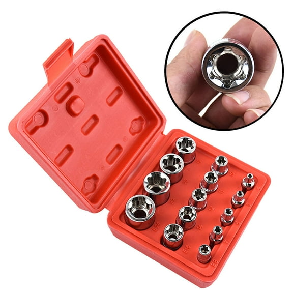 14Pcs E- Hexagonal Socket Wrench Professional Auto Repair Set Car Repairing Tool