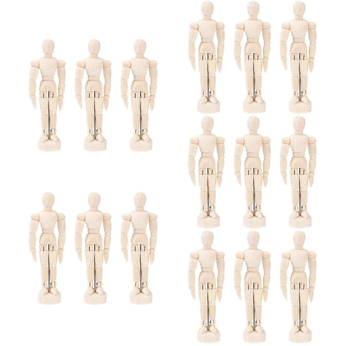 HOMEMAXS 15 Pcs Artists Wooden Manikin Jointed Mannequin Articulated ...