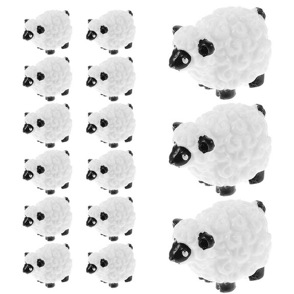 HOMEMAXS White Resin Goat Figurines for Decoration Mini Farm Crafts Suitable for Indoors and