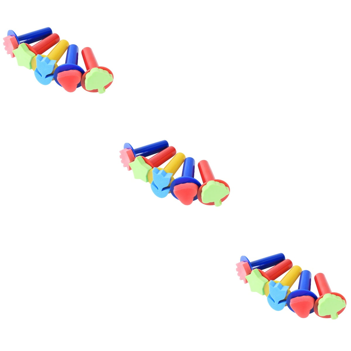 NUOBESTY 15pcs Flower Sponge Stamps - Painting Stamper Tools For Kids Crafts, DIY Art Projects