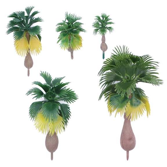 HOMEMAXS 15 Pcs Scale Tropical Palm Model Tree Pcs Palm Trees 10.00X4.00X4.00CM