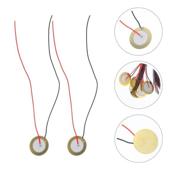 HOMEMAXS  15 Pcs Trigger Buzzer Drum Piezo Electric Discs Guitars Pickup Golden