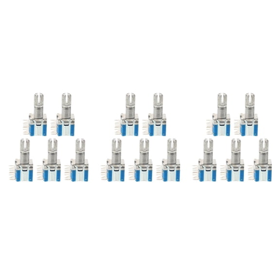 15 pcs High-Precision Mini Encoder With Metal Construction Replacement Rotary Encoder Ensuring Smooth Performance Digital Potentiometer Switch