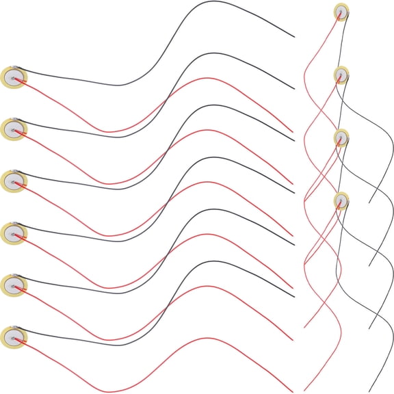 HOMEMAXS 15pcs Piezo Disc Buzzer Brass Sheet Piezoelectric Chips Guitar Accessory