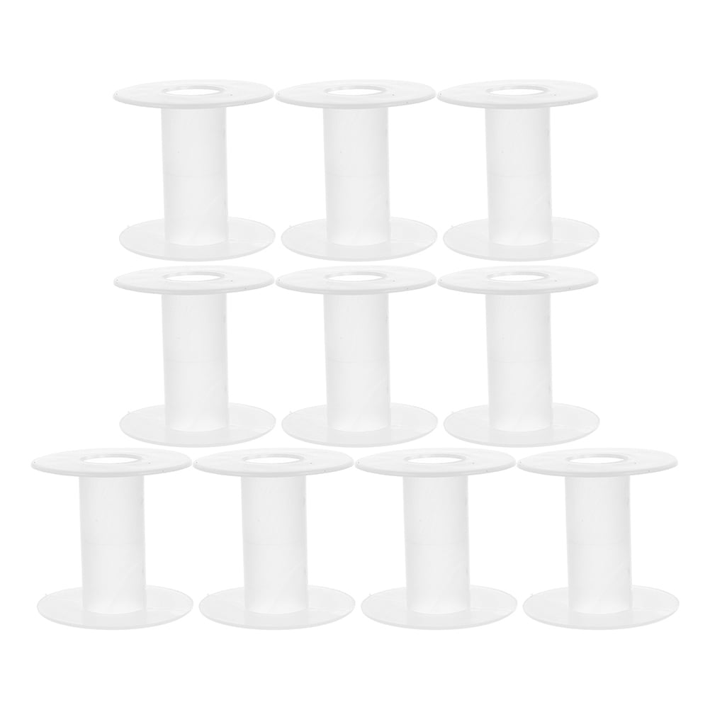 HOMEMAXS 15pcs Plastic Spool White Bobbin Empty Spools For Ribbon ...