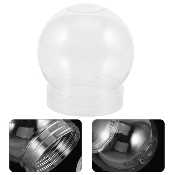HOMEMAXS 15-Piece Transparent Snow Globe Craft Kit with Lightweight Plastic Water Globes for Holiday Decorations