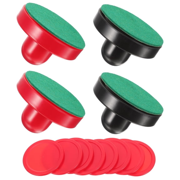 BEADCEST 16Pcs Air Hockey Paddles and Pushers Set Ergonomic Handles Assorted Colors Replacement