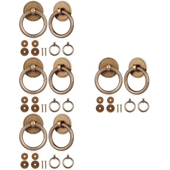 HOMEMAXS 16 Pcs Brass Drawer Pulls Dresser Pulls Drawer Knobs Drawer Handles Cabinet Handles Vintage