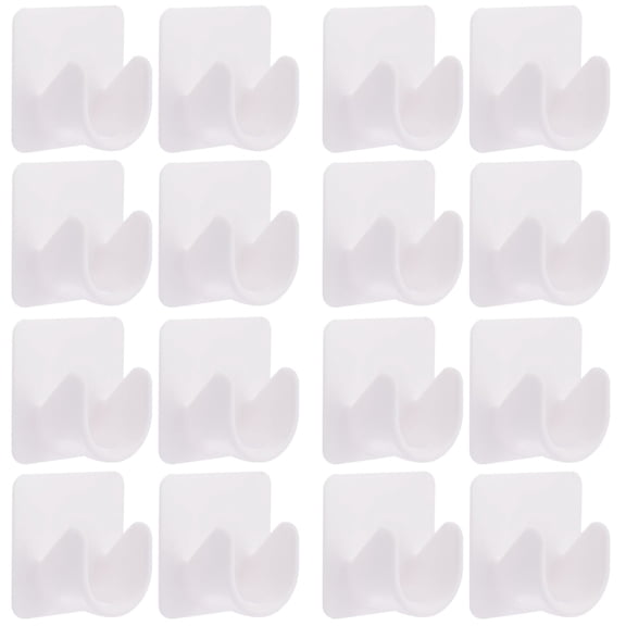 HOMEMAXS 16 pcs No Drilling Adhesive Curtain Rod Hook Shower Curtain Rod Holder Tension Rod Bracket