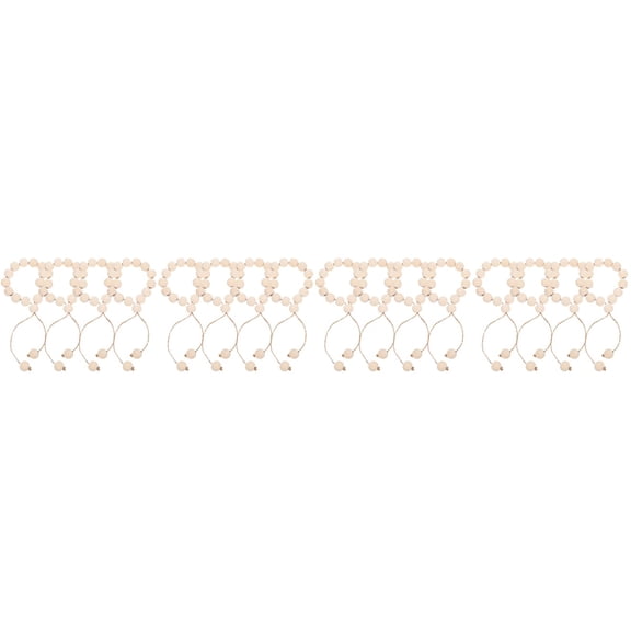 HOMEMAXS 16 pcs Wooden Decorative Napkin Rings Dinner Party Table Serviette Ring Holder Decor