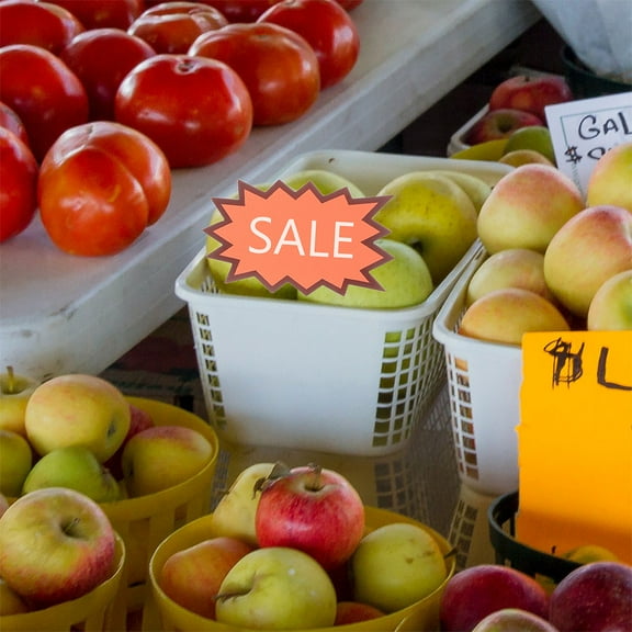 HOMEMAXS 160pcs Colorful Pop Advertising Fluorescent Burst Tags Retail Sale Labels With Blank Signs For Supermarket Garage Sale