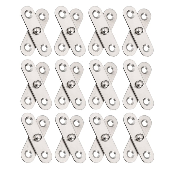 HOMEMAXS 16Pcs Rotatable Door Hinges Stainless Steel Hinges Hidden Furniture Hinges
