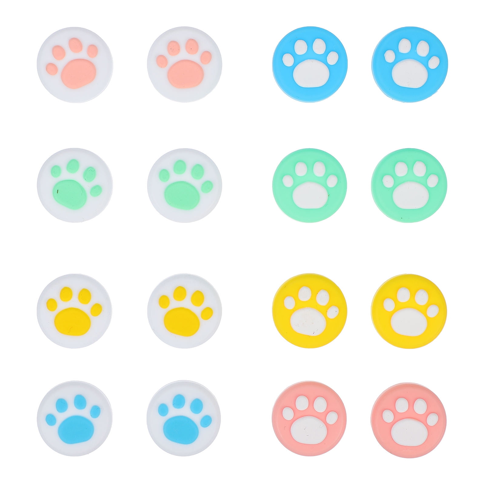 16pcs Lovely Silicone Rocker Cover Cat Claw Design Joystick Protective ...