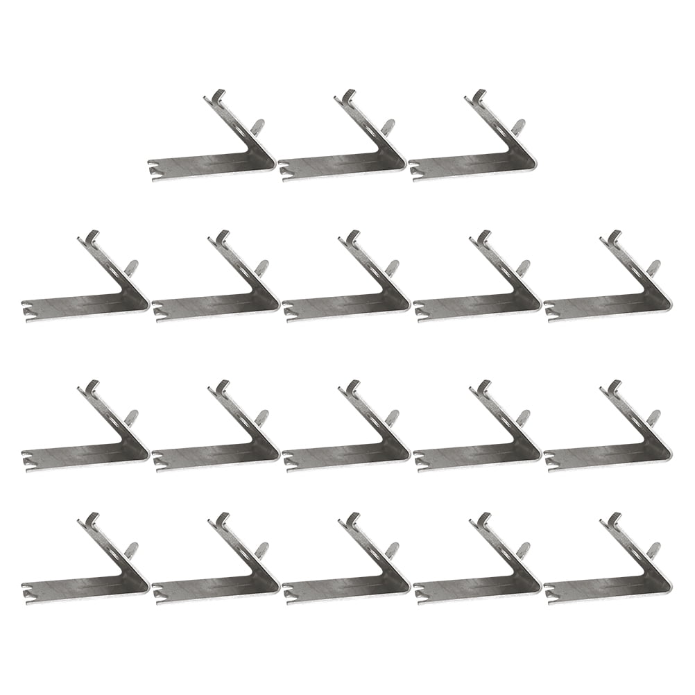 HOMEMAXS 16pcs Stainless Steel Refrigerator Shelf Clip Fridge Support