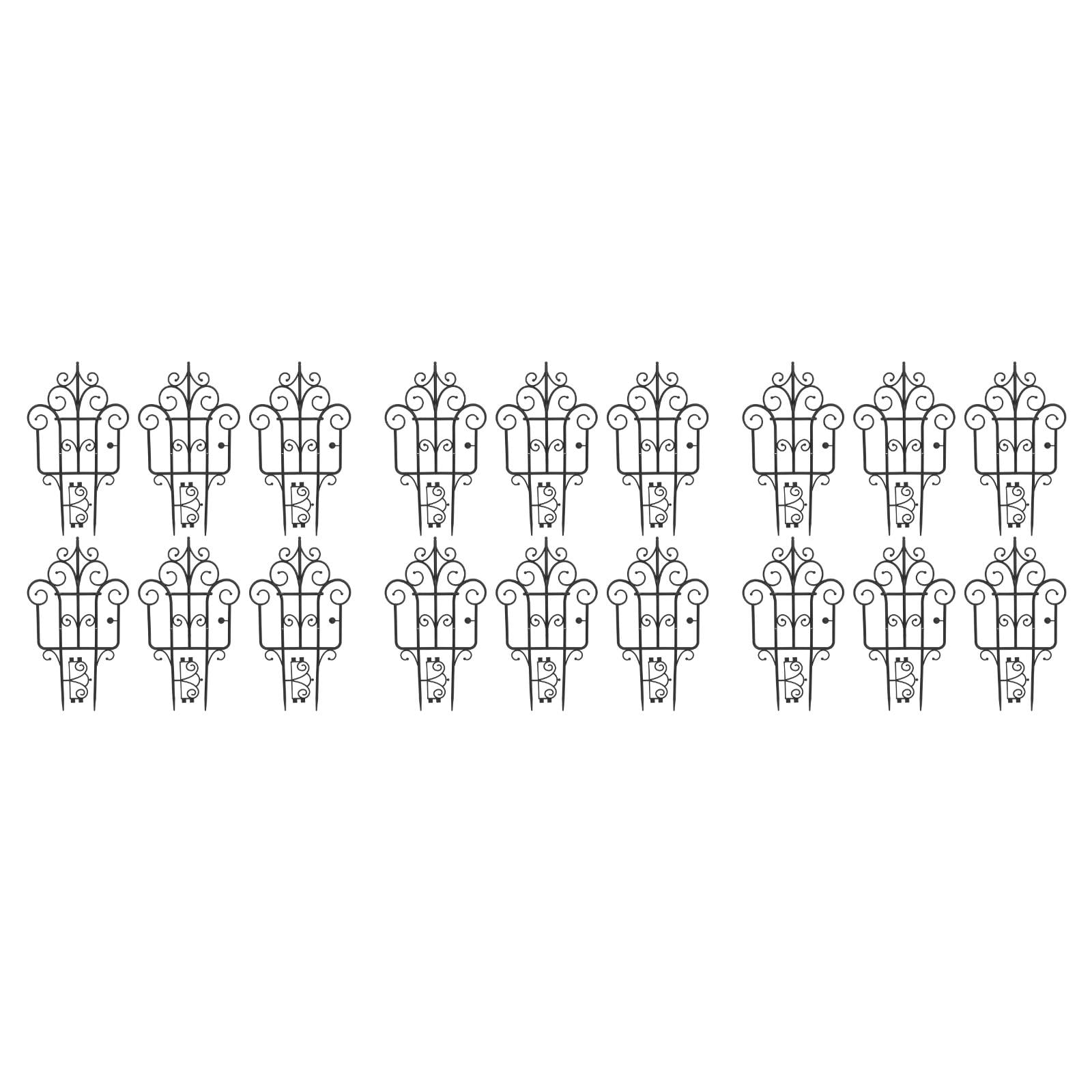 18 Sheets European Style Garden Edging Border Fence Plastic Lawn Creative Landscape Fence European Style Plastic Lawn Plant Border for Backyard