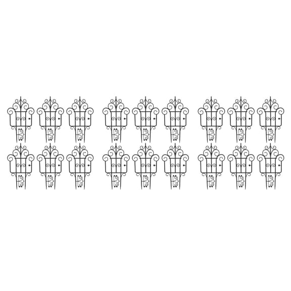 18 Sheets European Style Garden Edging Border Fence Plastic Lawn Creative Landscape Fence European Style Plastic Lawn Plant Border for Backyard