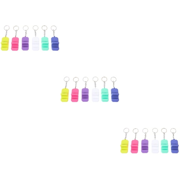 HOMEMAXS 18 pcs  Mini Cellphone Stand Silicone Phone Stand Portable Phone Stand Mobile Phone Stand Keychains