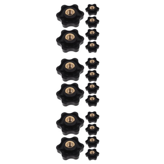HOMEMAXS 18 pcs Screw Knobs Screw Knobs Hand-Grip Thread Knob Accessories Thread Nut Clamping Knob Grip Screw-On Handle Clamping Knobs