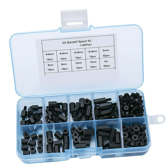 180 Pcs Screw Fastener Replacement Compact Spacer