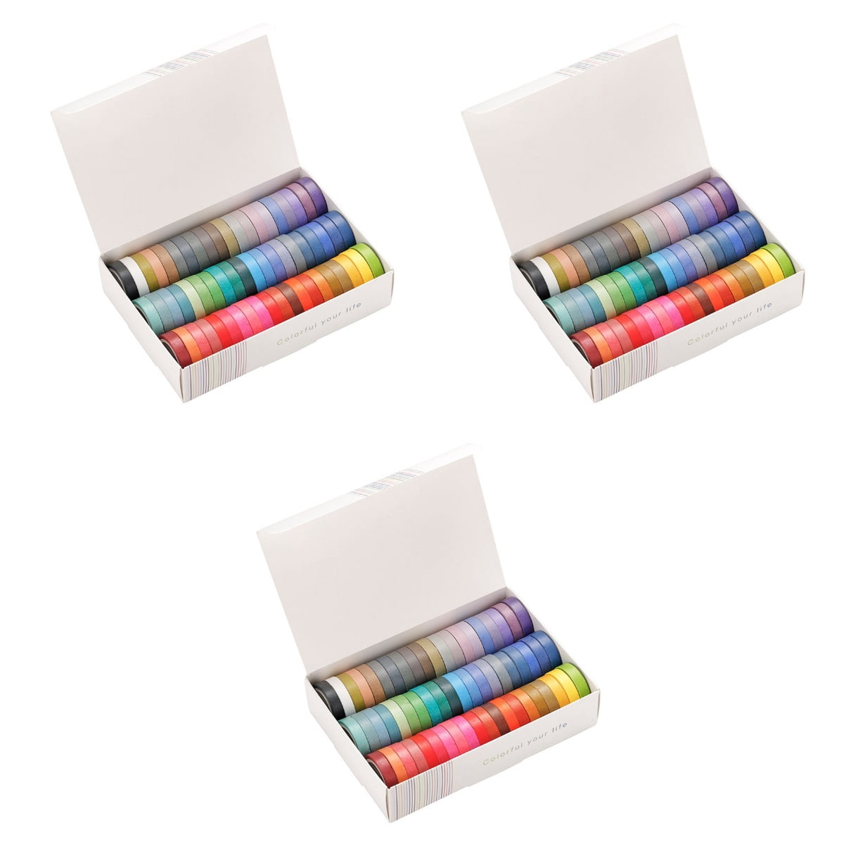 HOMEMAXS 180 Rolls  DIY Hand Account Washi Tape 60-color Washi Tapes Decorative Washi Tapes