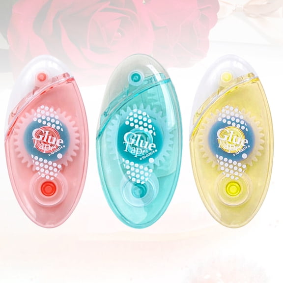 1PC Adhesive Tape Double Sided Dispenser Permanent Glue Tape Correction Tape for Students DIY Scrapbook (Random Color)